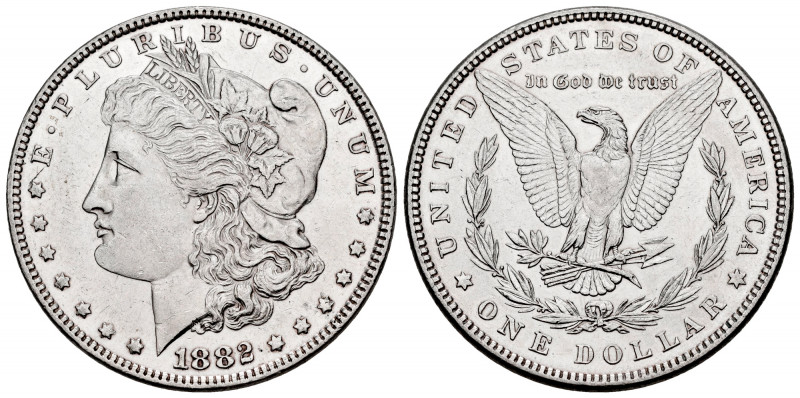 United States. 1 dollar. 1882. Philadelphia. (Km-110). Ag. 26,63 g. Almost XF. E...