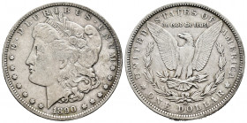 United States. 1 dollar. 1890. New Orleans. O. (Km-110). Ag. 26,52 g. Almost VF. Est...30,00. 

Spanish description: Estados Unidos. 1 dollar. 1890....