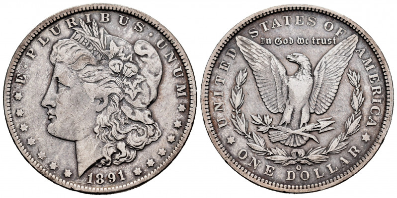 United States. 1 dollar. 1891. New Orleans. O. (Km-110). Ag. 26,54 g. Almost VF....