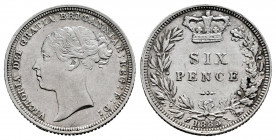 Great Britain. Victoria Queen. 6 pence. 1885. (Km-757). Ag. 2,82 g. Choice VF. Est...30,00. 

Spanish description: Gran Bretaña. Victoria. 6 pence. ...