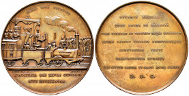 Elizabeth II (1833-1868). Medal. 1848. (Vives-388). Ag. 73,06 g. Ferrocarril Barcelona-Mataró. By: Lorenzale y Jubany. 53 mm. Scarce. AU. Est...70,00....