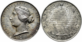 Elizabeth II (1833-1868). Medal. 1859. (Vives-415 var). 79,32 g. Guerra de África. By: A. Gerbier. 48 mm. White metal. XF. Est...80,00. 

Spanish de...