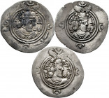 Lot of 3 drachm of the Sassanid Empire. TO EXAMINE. Almost VF/VF. Est...90,00. 

Spanish description: Lote de 3 dracmas del Imperio Sasánida. A EXAM...