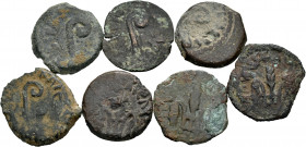 Lot of 7 coins of Judaea. Prutah of Pontius Pilate, struck under Tiberius in Jerusalem. Ae. TO EXAMINE . Almost F/F. Est...160,00. 

Spanish descrip...