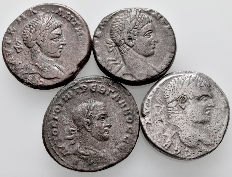 Lot of 4 coins from the Roman Empire. Tetradrachms of Seleucis and Pieria, Antio...