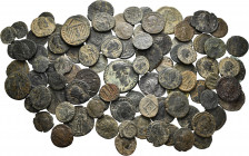 Lot of 93 small bronzes from the Roman Empire. TO EXAMINE. Almost F/Choice F. Est...150,00. 

Spanish description: Lote de 93 pequeños bronces del I...