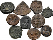 Lot of 10 Byzantine coins. Numerous Emperors, values and variants, some very interesting. Ae. TO EXAMINE. Choice F/Almost VF. Est...100,00. 

Spanis...