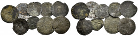 Lot of 9 Medieval fleeces of Henry IV. TO EXAMINE. Almost F/Choice F. Est...70,00. 

Spanish description: Lote de 9 vellones medievales de Enrique I...