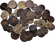 Lot of 42 pieces of 2, 4 and 8 maravedis between 1610 and 1664, all bust. TO EXAMINE. F/Almost VF. Est...200,00. 

Spanish description: Lote de 42 p...