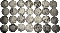 Lot of 50 coins of 2 reales of the Spanish Monarchy, from Philip V to Ferdinand VII. ESSENTIAL TO EXAMINE. F/Choice F. Est...300,00. 

Spanish descr...