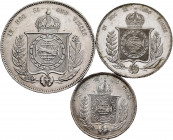 Lot of 3 coins from Brazil. D. Pedro II 500 Reis 1859, 1000 Reis 1863 and 2000 Reis 1855. Ag. TO EXAMINE. Almost VF/Choice VF. Est...65,00. 

Spanis...