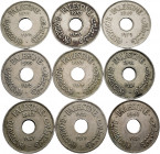 Lot of 9 coins from Palestina. 10 Mils 1937, 1933, 1934, 1935,1937, 1939, 1940, 1941, 1942. TO EXAMINE. Choice VF. Est...55,00. 

Spanish descriptio...