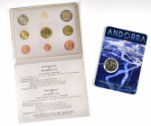 Lot composed by Vatican 2006 official euro set, and 2 euros from Andorra 2009, packaged in its official issue (ski world cup). TO EXAMINE. Mint state....