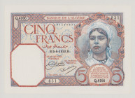 Algeria
5 Francs, 9.6.1933, Q.4166 831, sign.Moyse-Penalva, P77a, BNB B123a, XF

Estimate: 30-60
