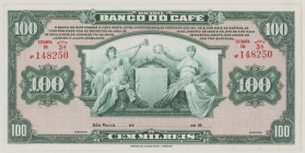 Brazil
Banco do Café, 100 Mil Reis, 19xx, SER.3A No.148250, Remainder, PS541, AU

Estimate: 30-50