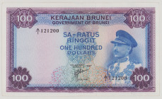 Brunei
100 Ringgit, 1967, A/1 121200, P5a, BNB B105a, VF/EF

Estimate: 150-200