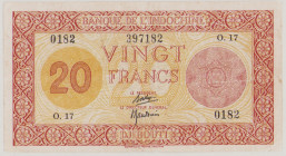 Djibouti/French Somaliland 20 Francs, ND (1945), O.17 0182, pressed, minor repairs, P15, BNB B127a, F/VF

Estimate: 250-400