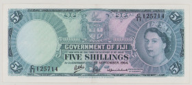 Fiji 5 Shillings, 1.9.1964, C/11 125714, P51d, BNB B328d, VF

Estimate: 100-200