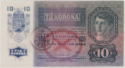 Fiume 10 Kor., stamp CITTÁ DI FIUME on Austria P19, 1211. 295343, P S108b, BNB B107c, AU/UNC

Estimate: 150-200