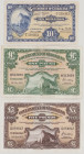 Gibraltar 10 Shillings, 1.6.1942, C 330363, P14b, BNB B112c, VF pressed;
1 Pound, 20.11.1971, H 313859, P18b, BNB B116g, VF pressed;
5 Pounds, 20.11...