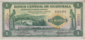 Guatemala 1 Quetzal, 12.8.1946, J 531491 5833608, P20, BNB B502a, VF

Estimate: 70-50