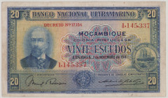 Mozambique 20 Escudos, 1.11.1941, 1,145,337, P85, VF pressed

Estimate: 60-100