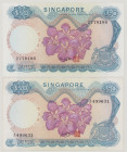 Singapore 50 Dollars, ND, A/17 499631, P5b, BNB B105b, VF;
50 Dollars, ND, A/47 778186, P5d, BNB B106d, EF
(2pcs)

Estimate: 300-400
