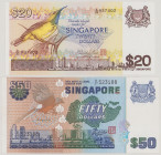 Singapore 20 Dollars, ND, A/33 937402, P12, BNB B113a, UNC;
50 Dollars, ND, B/27 523188, P13b, BNB 114b, VF/EF
(2pcs)

Estimate: 100-150