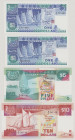 Singapore 1 Dollar, ND, C/84 771593, P18a, BNB 119a, UNC;
1 Dolllar, ND, D/16 455722, P18b, BNB B119b, UNC;
5 Dollars, ND, A/3 867802, P19, BNB B121...