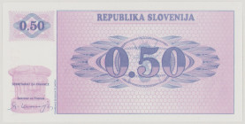 Slovenia 0.50 Tolarjev, ND, AA 4000881, Unissued, P1A, BNB BNP201a, UNC

Estimate: 120-250