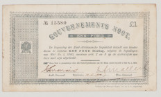 South Africa 1 Pound, 28.5. 1900, Anglo-Boer War Governemnt Note, No.15580, P54a, VF

Estimate: 40-80