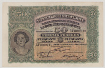 Switzerland 50 Franken, 1.8.1920, Sign.6, 5F 000949, P5d, BNB B311d, VF

Estimate: 300-450