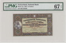 Switzerland 5 Franken, 28.3.1952, 53D No.019269, sign.33, P11p, BNB B305p, UNC, PMG 67 EPQ

Estimate: 70-150