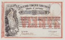 Uruguay 20 Pesos, 1.6. 1868, No.8788, P S482, EF

Estimate: 50-100