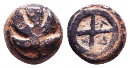 ISLANDS off CARIA. Rhodes, Kamiros. Circa 500-480 BC. Ae.
Reference:
Condition: Very Fine

Weight: 1,8 gr
Diameter: 9,8 mm
