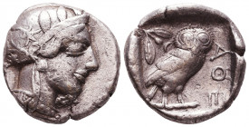 ATTICA, Athens. Circa 449-420 AD. AR Tetradrachm
Reference:
Condition: Very Fine

Weight: 17,1 gr
Diameter: 23,6 mm