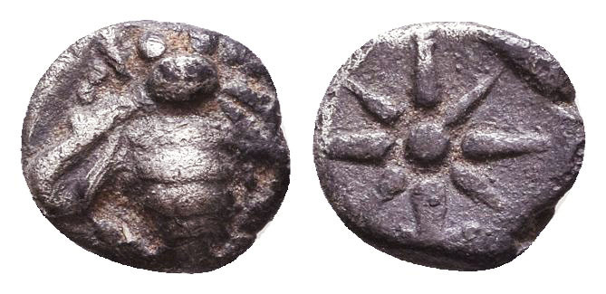 IONIA, Ephesos. Circa 550-500 BC. AR Obol.
Reference:
Condition: Very Fine

...