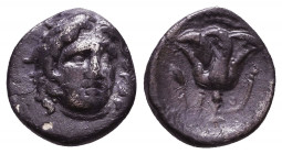 Rhodes , Island off Caria. AR. 229-205 BC. 
Reference:
Condition: Very Fine

Weight: 1,4 gr
Diameter: 12,7 mm