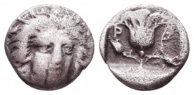 Rhodes , Island off Caria. AR. 229-205 BC. 
Reference:
Condition: Very Fine

Weight: 1,6 gr
Diameter: 12,2 mm