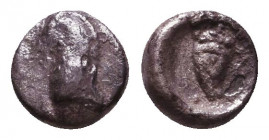 Greek Obol, Ca. 350-300 BC. AR.
Reference:
Condition: Very Fine

Weight: 0,3 gr
Diameter: 6,4 mm