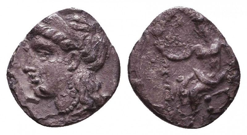 Greek Obol, Ca. 350-300 BC. AR.
Reference:
Condition: Very Fine

Weight: 0,5...