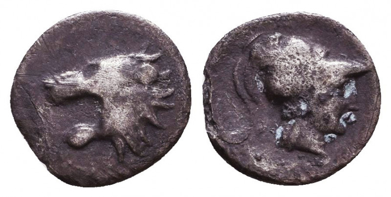 Greek Obol, Ca. 350-300 BC. AR.
Reference:
Condition: Very Fine

Weight: 0,4...