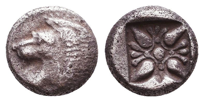 Greek Obol, Ca. 350-300 BC. AR.
Reference:
Condition: Very Fine

Weight: 1 g...