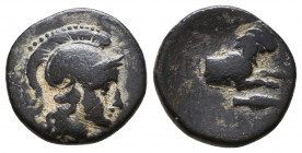 Thracian Kingdom. Lysimachos. As King, 306-281 B.C. AE
Reference:
Condition: Very Fine

Weight: 2,4 gr
Diameter: 14,9 mm