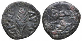 JUDAEA. First Jewish War. 66-70 CE. Æ Prutah
Reference:
Condition: Very Fine

Weight: 1,8 gr
Diameter: 17,1 mm
