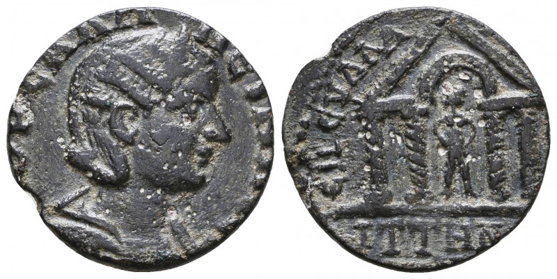 LYDIA, Saitta. Salonina. Augusta, AD 254-268. Æ. Syllas, archon. KOP · CAΛΩNЄINA...