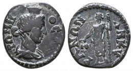Pseudo-autonomous issue. Ae, 1st century AD.
Reference:
Condition: Very Fine

Weight: 2,4 gr
Diameter: 17 mm