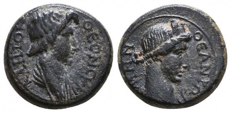 Pseudo-autonomous issue. Ae, 1st century AD.
Reference:
Condition: Very Fine
...