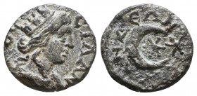 Pseudo-autonomous issue. Ae, 1st century AD.
Reference:
Condition: Very Fine

Weight: 1,8 gr
Diameter: 14,6 mm