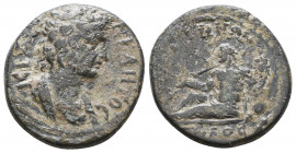 Pseudo-autonomous issue. Ae, 1st century AD.
Reference:
Condition: Very Fine

Weight: 6,3 gr
Diameter: 21,8 mm